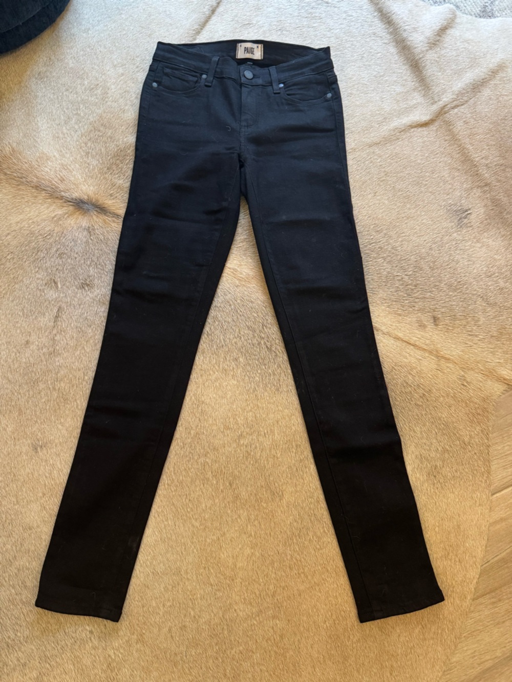 PAIGE Black Skinny Jeans - Sleek Stretch Denim